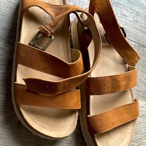 Target, brown sandals, size 5, worn once